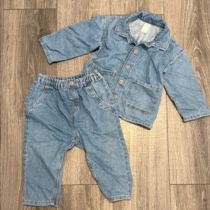 H&M Kids Denim Jacket and Pants Set